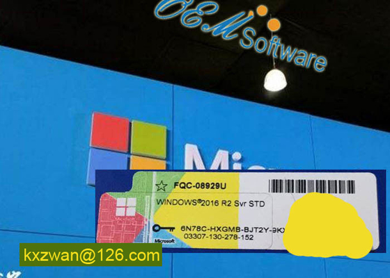 Licencia de la venta al por menor de la etiqueta engomada del Coa del holograma de la llave del producto R2 de Windows Server 2016 del funcionario