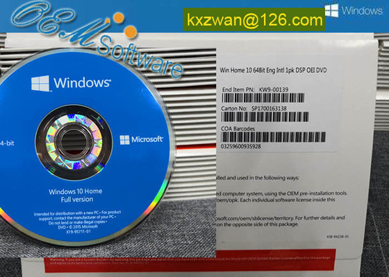 Paquete del OEM de Windows 10 en línea de la activación favorable, caja del OEM del hogar de Windows 10