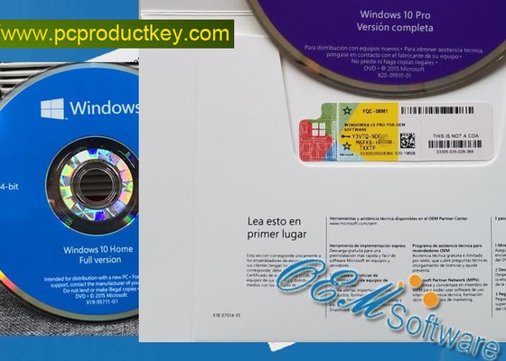 Caja del DVD del triunfo 10 en línea franceses de la activación del paquete del OEM de Windows 10 del paquete favorables favorable